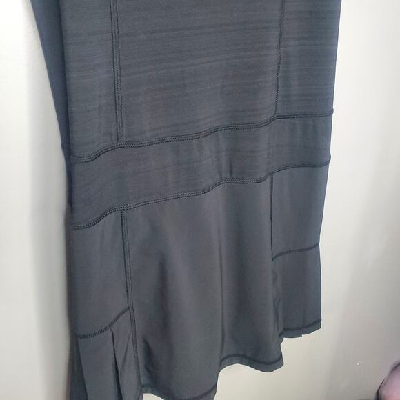 Athleta Serve It Up Tennis Dress Pleated Scoop Neck Racerback Mesh XS Black - Picture 4 of 16